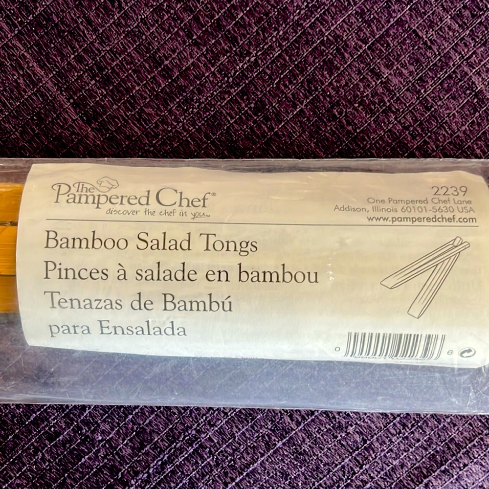 Pampered Chef Bamboo Salad Tongs